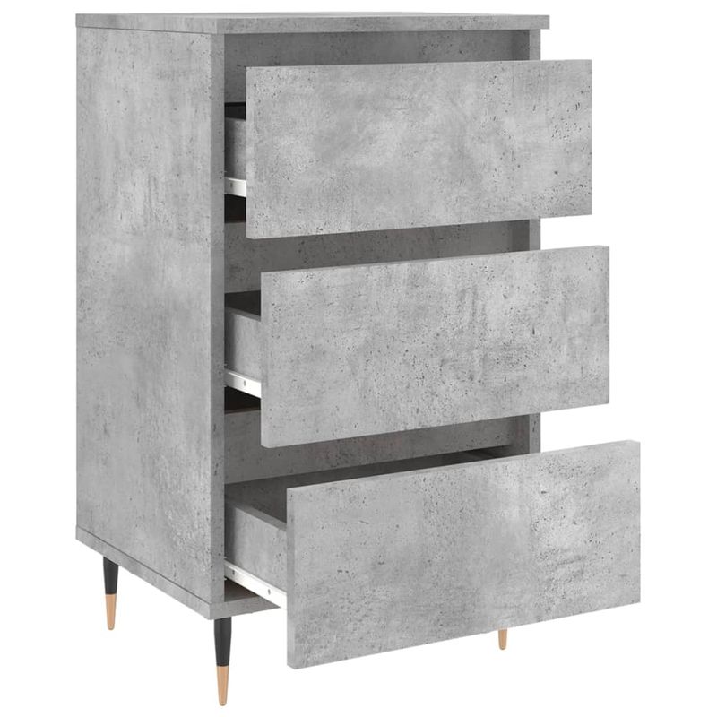 Casa si Gradina - Mobilier - Comode si corpuri - Noptiere - Noptiere, 2 buc., gri beton, 40x35x69 cm, lemn compozit - Infinity.ro