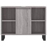 Casa si Gradina - Mobilier - Seturi de mobilier - Seturi baie - Set mobilier de baie, 3 piese, gri sonoma, lemn prelucrat - Infinity.ro