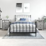 Casa si Gradina - Mobilier - Comode si corpuri - Noptiere - Noptiere, 2 buc., gri sonoma, 44x45x60 cm, lemn compozit - Infinity.ro