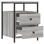 Casa si Gradina - Mobilier - Comode si corpuri - Noptiere - Noptiere, 2 buc., gri sonoma, 44x45x60 cm, lemn compozit - Infinity.ro