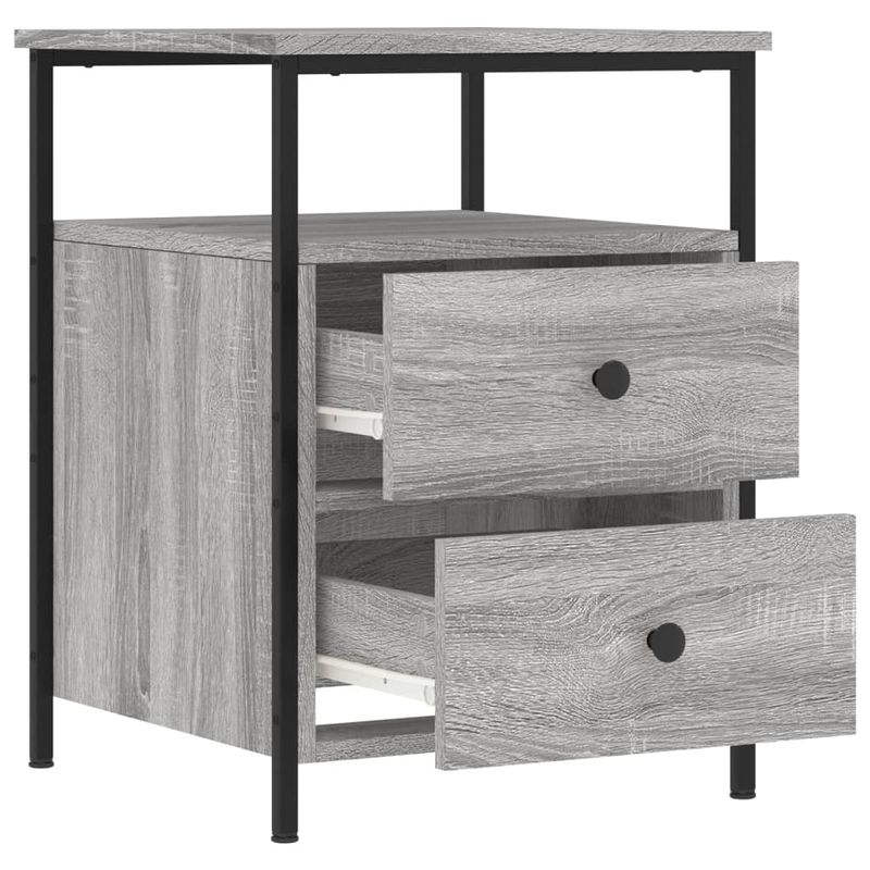 Casa si Gradina - Mobilier - Comode si corpuri - Noptiere - Noptiere, 2 buc., gri sonoma, 44x45x60 cm, lemn compozit - Infinity.ro