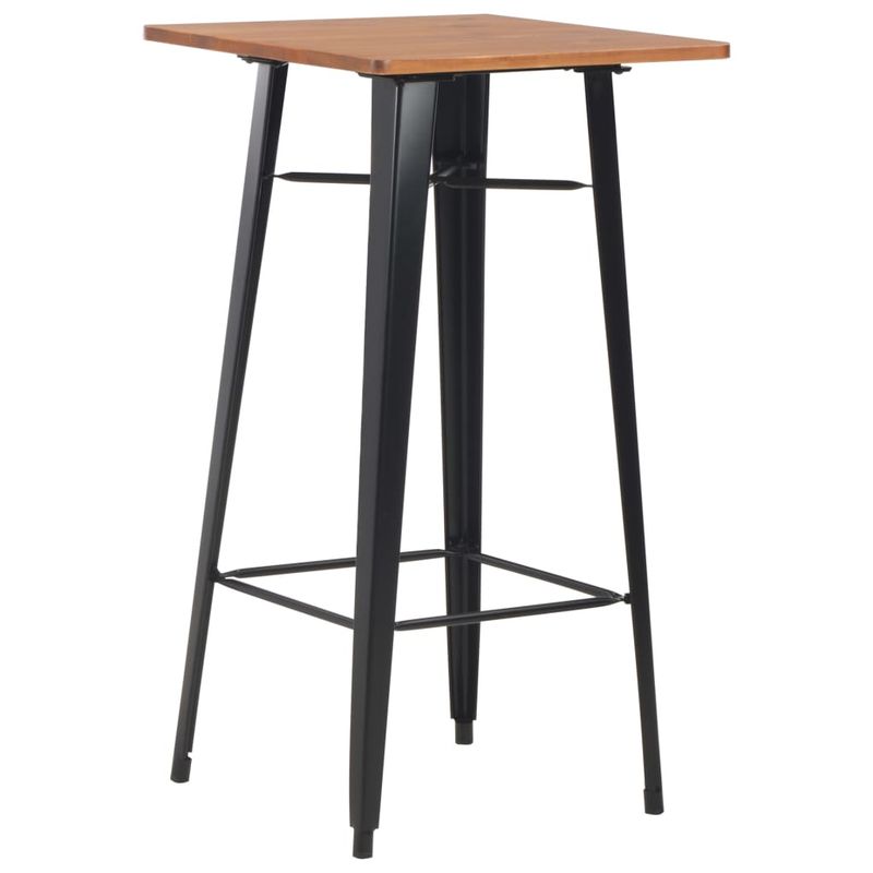 Casa si Gradina - Mobilier - Seturi de mobilier - Seturi bucatarie - Set mobilier de bar, 3 piese, maro si negru, otel - Infinity.ro