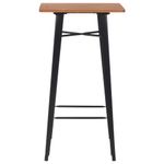 Casa si Gradina - Mobilier - Seturi de mobilier - Seturi bucatarie - Set mobilier de bar, 3 piese, maro si negru, otel - Infinity.ro
