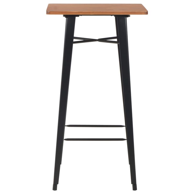 Casa si Gradina - Mobilier - Seturi de mobilier - Seturi bucatarie - Set mobilier de bar, 3 piese, maro si negru, otel - Infinity.ro