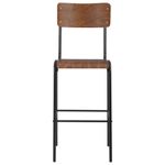 Casa si Gradina - Mobilier - Seturi de mobilier - Seturi bucatarie - Set mobilier de bar, 3 piese, maro si negru, otel - Infinity.ro
