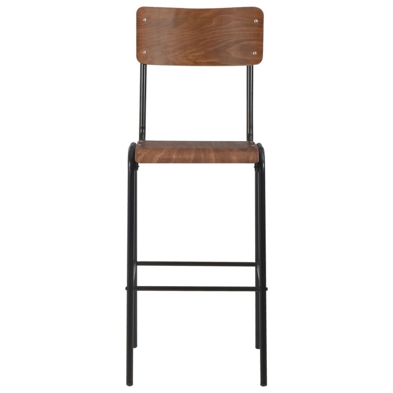 Casa si Gradina - Mobilier - Seturi de mobilier - Seturi bucatarie - Set mobilier de bar, 3 piese, maro si negru, otel - Infinity.ro