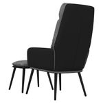 Casa si Gradina - Mobilier - Scaune si fotolii - Fotolii - Fotoliu relaxare cu taburet, gri deschis, textil/piele ecologica - Infinity.ro