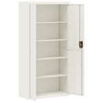 Casa si Gradina - Constructii - Depozitare, transport si protectie - Rafturi, fisete si vestiare - Fiset, alb, 90x40x180 cm, otel - Infinity.ro