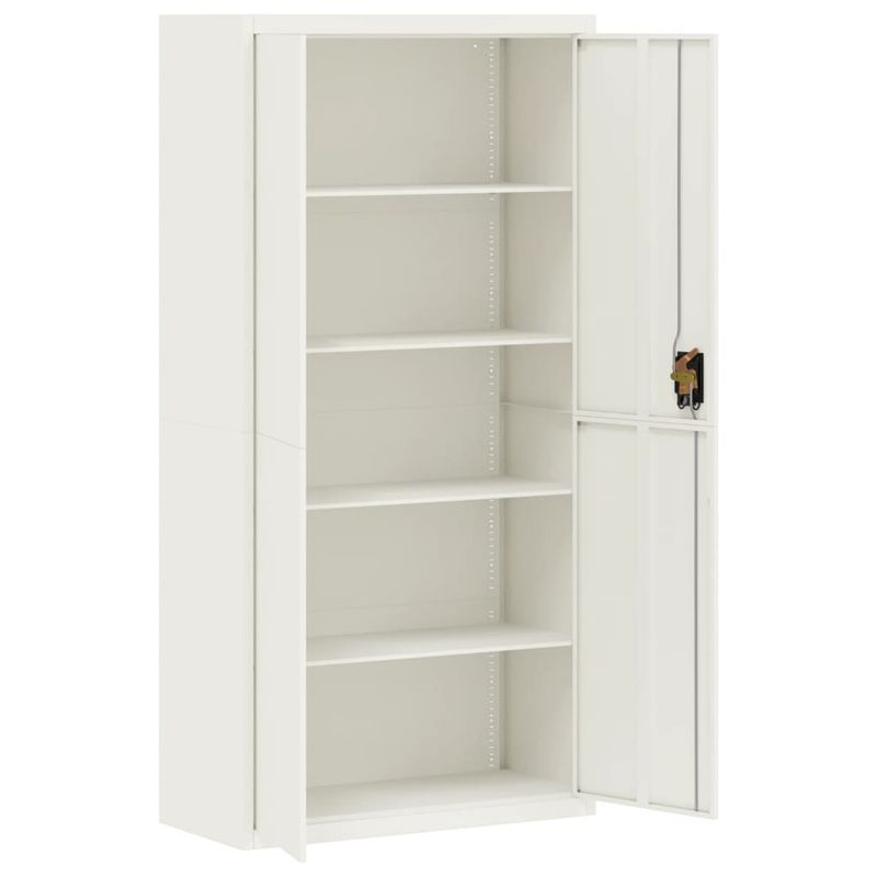 Casa si Gradina - Constructii - Depozitare, transport si protectie - Rafturi, fisete si vestiare - Fiset, alb, 90x40x180 cm, otel - Infinity.ro