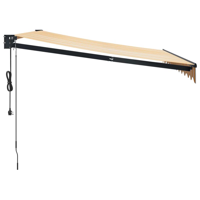 Casa si Gradina - Gradina si terasa - Umbrele si pavilioane - Pavilioane - Copertina automata retractabila, galben și alb (cadru antracit) și alb, 3,5x2,5 m - Infinity.ro