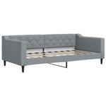 Casa si Gradina - Mobilier - Paturi si accesorii - Paturi - Pat de zi cu extensie si saltele, gri deschis, 80x200 cm textil - Infinity.ro