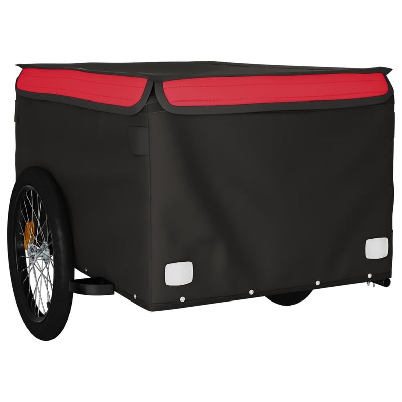 Sport si Outdoor - Ciclism - Accesorii pentru biciclete - Remorci biciclete - Remorca pentru biciclete, negru și rosu, 45 kg, fier, mărime 134x69x59 cm - Infinity.ro
