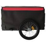 Sport si Outdoor - Ciclism - Accesorii pentru biciclete - Remorci biciclete - Remorca pentru biciclete, negru și rosu, 45 kg, fier, mărime 134x69x59 cm - Infinity.ro
