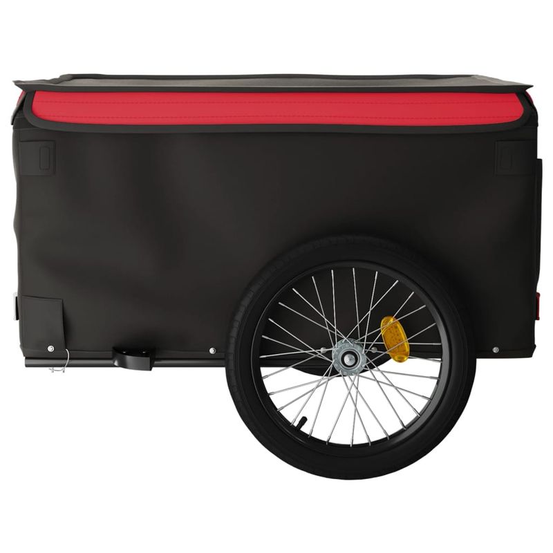Sport si Outdoor - Ciclism - Accesorii pentru biciclete - Remorci biciclete - Remorca pentru biciclete, negru și rosu, 45 kg, fier, mărime 134x69x59 cm - Infinity.ro