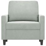 Casa si Gradina - Mobilier - Scaune si fotolii - Fotolii - Fotoliu canapea, gri deschis, 60 cm, catifea - Infinity.ro