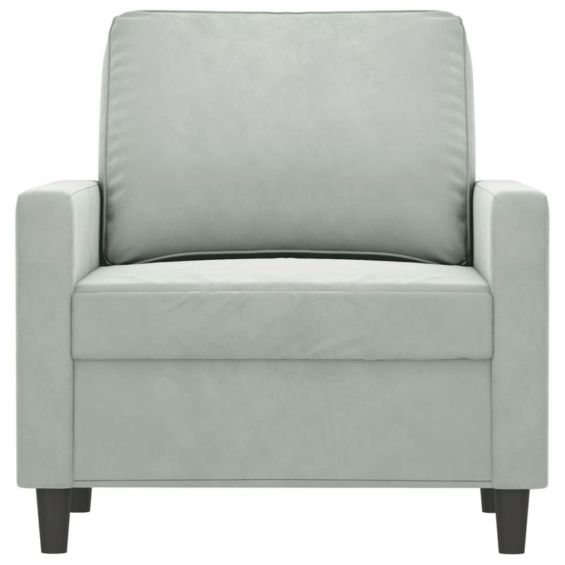 Casa si Gradina - Mobilier - Scaune si fotolii - Fotolii - Fotoliu canapea, gri deschis, 60 cm, catifea - Infinity.ro