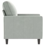 Casa si Gradina - Mobilier - Scaune si fotolii - Fotolii - Fotoliu canapea, gri deschis, 60 cm, catifea - Infinity.ro