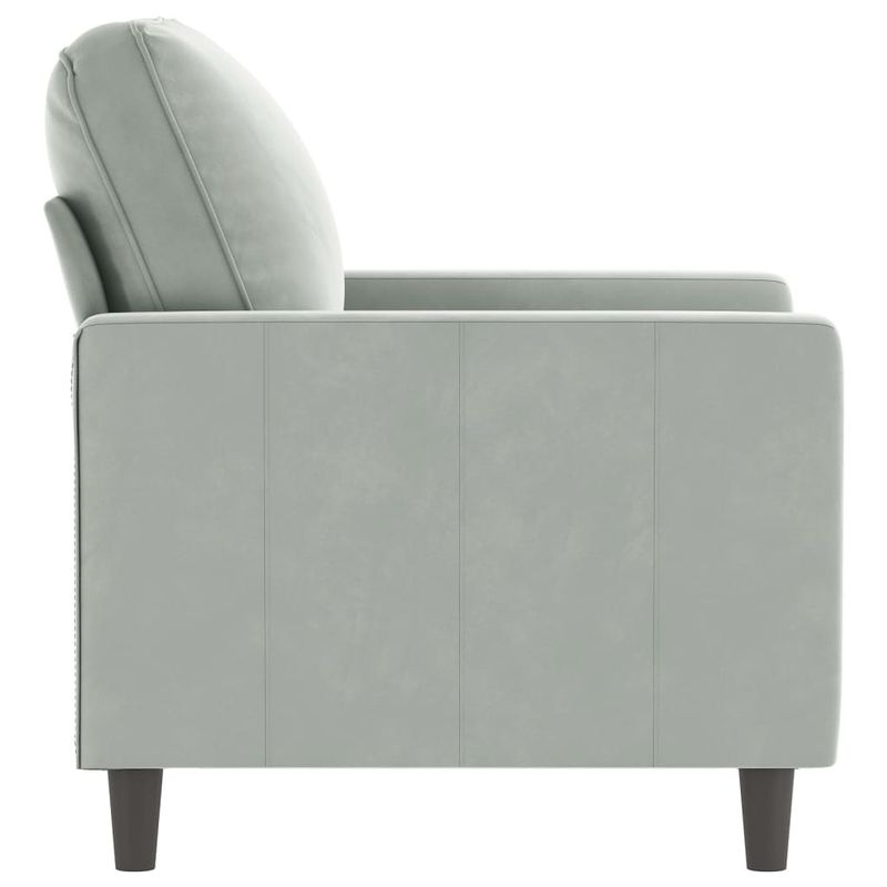 Casa si Gradina - Mobilier - Scaune si fotolii - Fotolii - Fotoliu canapea, gri deschis, 60 cm, catifea - Infinity.ro