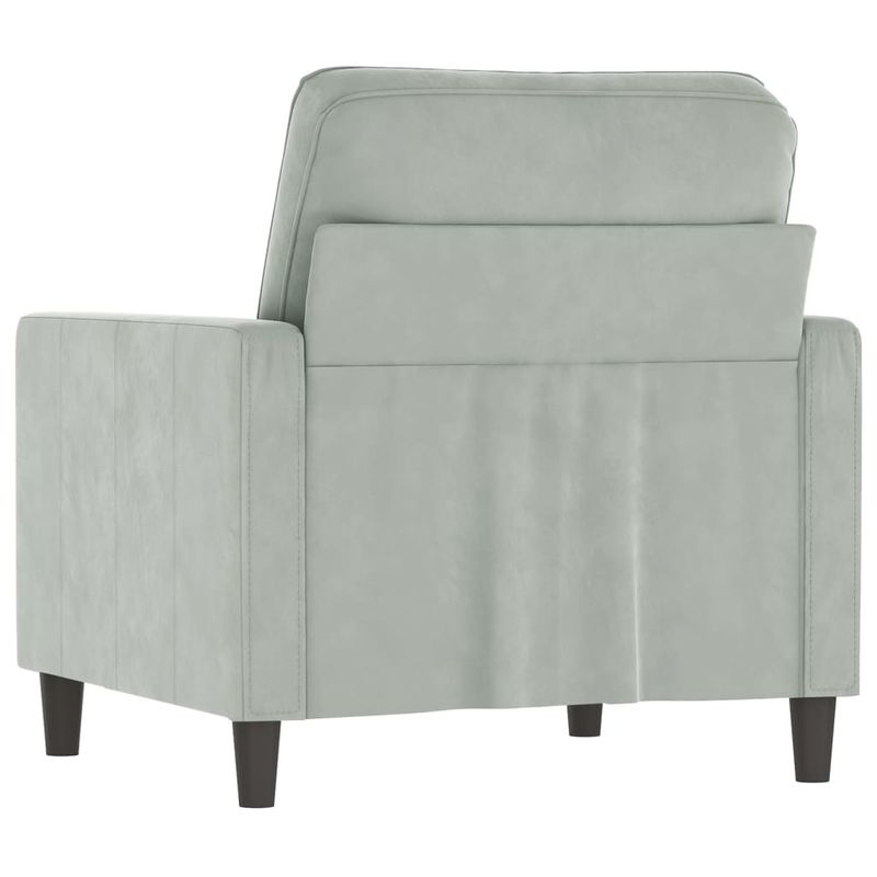 Casa si Gradina - Mobilier - Scaune si fotolii - Fotolii - Fotoliu canapea, gri deschis, 60 cm, catifea - Infinity.ro