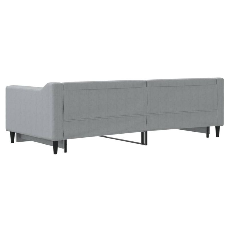 Casa si Gradina - Mobilier - Paturi si accesorii - Paturi - Pat de zi cu extensie, gri deschis, 90x200 cm, textil - Infinity.ro