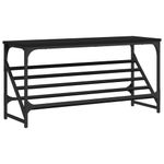 Casa si Gradina - Mobilier - Organizare si depozitare - Organizator incaltaminte - Suport pantofi, negru, 90x30x45 cm, lemn prelucrat - Infinity.ro
