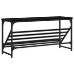 Casa si Gradina - Mobilier - Organizare si depozitare - Organizator incaltaminte - Suport pantofi, negru, 90x30x45 cm, lemn prelucrat - Infinity.ro