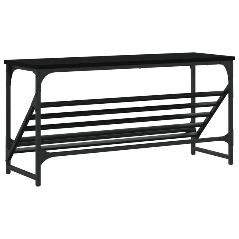 Casa si Gradina - Mobilier - Organizare si depozitare - Organizator incaltaminte - Suport pantofi, negru, 90x30x45 cm, lemn prelucrat - Infinity.ro