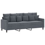 Casa si Gradina - Mobilier - Seturi de mobilier - Seturi living - Set de canapele cu perne, 3 piese, gri inchis, catifea - Infinity.ro