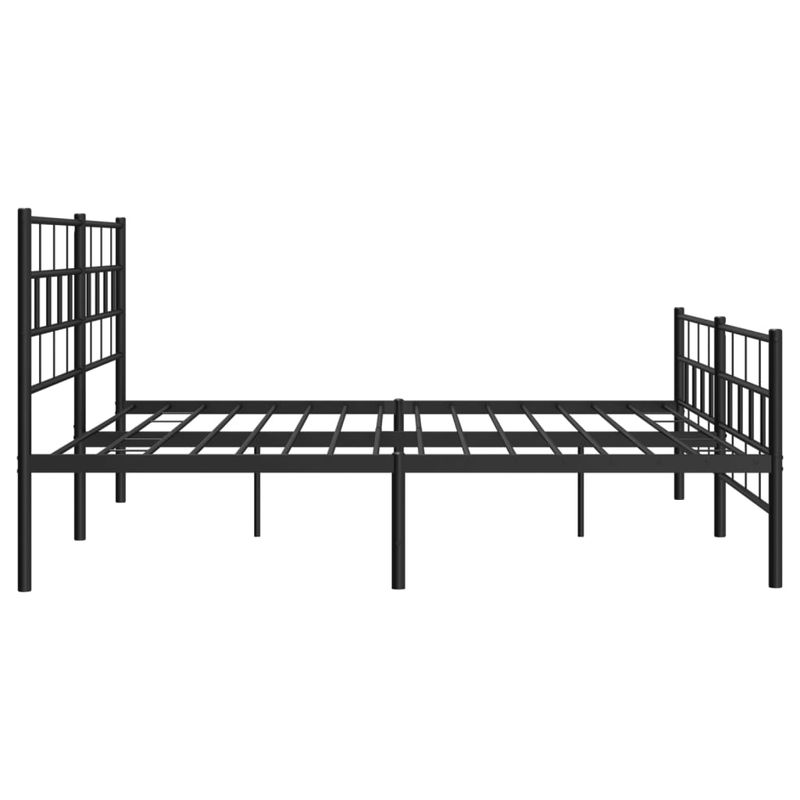 Casa si Gradina - Mobilier - Paturi si accesorii - Paturi - Cadru pat metalic cu tablii de cap/picioare, negru, 193x203 cm - Infinity.ro