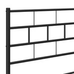 Casa si Gradina - Mobilier - Paturi si accesorii - Paturi - Cadru pat metalic cu tablii de cap/picioare, negru, 193x203 cm - Infinity.ro