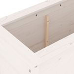 Casa si Gradina - Gradinarit si plante - Plante si ghivece - Ghivece si suporturi - Strat inaltat de gradina, alb, 119,5x40x78 cm, lemn masiv pin - Infinity.ro