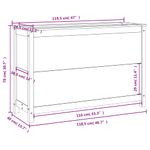 Casa si Gradina - Gradinarit si plante - Plante si ghivece - Ghivece si suporturi - Strat inaltat de gradina, alb, 119,5x40x78 cm, lemn masiv pin - Infinity.ro