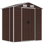 Casa si Gradina - Gradina si terasa - Casute de gradina - Sopron de gradina, maro, 191x130x198 cm, otel galvanizat - Infinity.ro