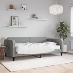 Casa si Gradina - Mobilier - Paturi si accesorii - Paturi - Pat de zi cu saltea, gri deschis, 100x200 cm, textil - Infinity.ro