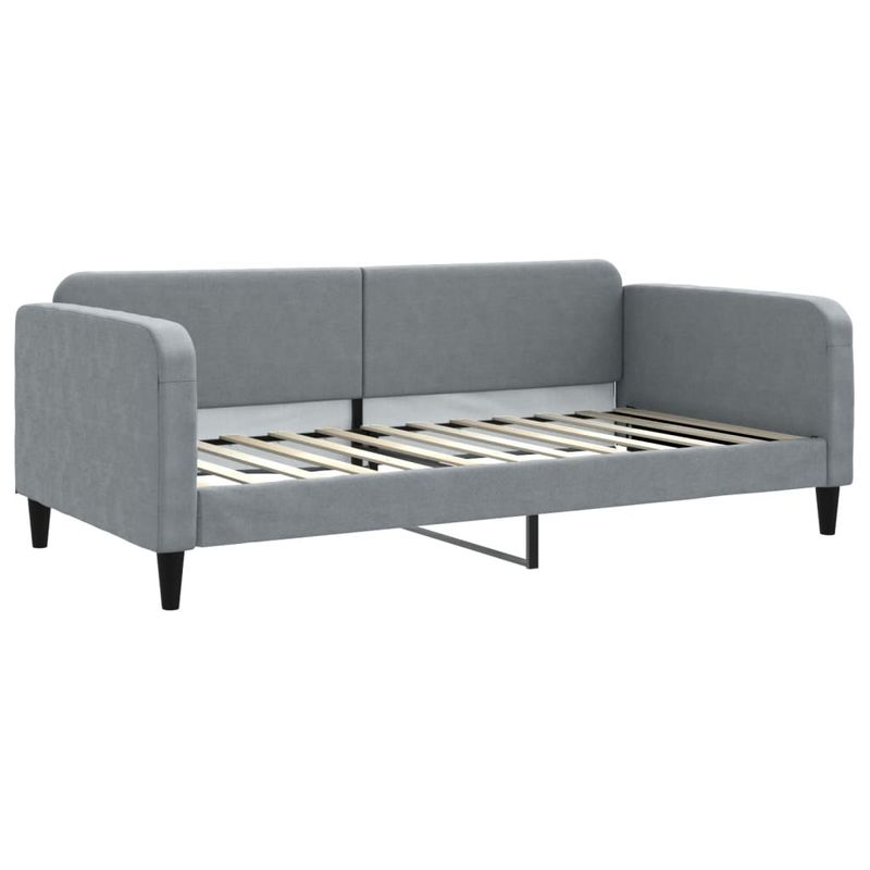 Casa si Gradina - Mobilier - Paturi si accesorii - Paturi - Pat de zi cu saltea, gri deschis, 100x200 cm, textil - Infinity.ro