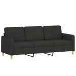 Casa si Gradina - Mobilier - Seturi de mobilier - Seturi living - Set de canapele cu perne, 2 piese, negru, material textil - Infinity.ro