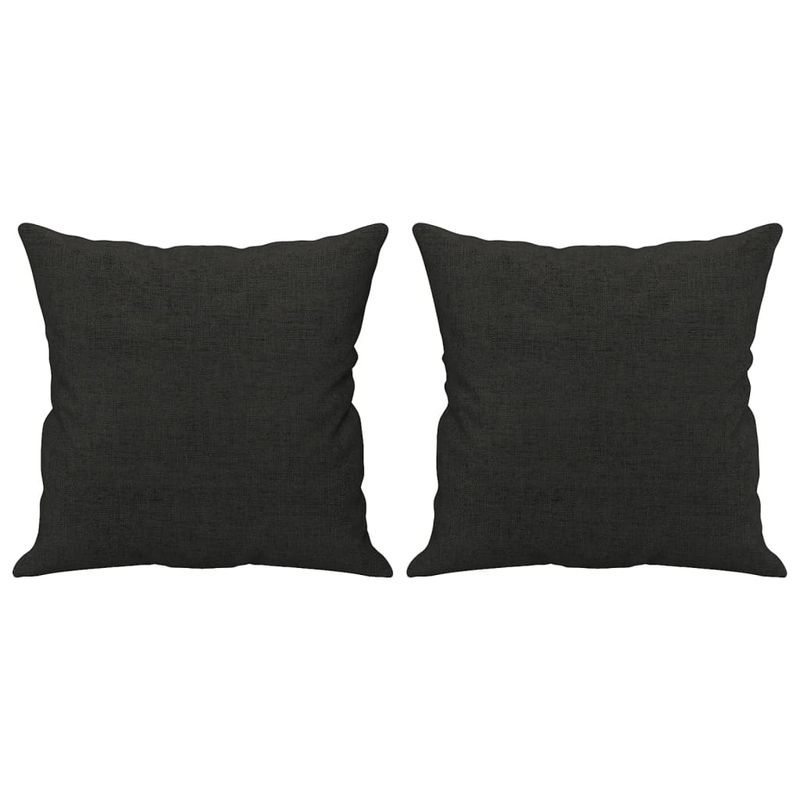 Casa si Gradina - Mobilier - Seturi de mobilier - Seturi living - Set de canapele cu perne, 2 piese, negru, material textil - Infinity.ro