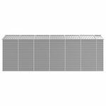 Casa si Gradina - Gradina si terasa - Casute de gradina - Sopron de gradina, gri deschis, 191x555x198 cm otel galvanizat - Infinity.ro