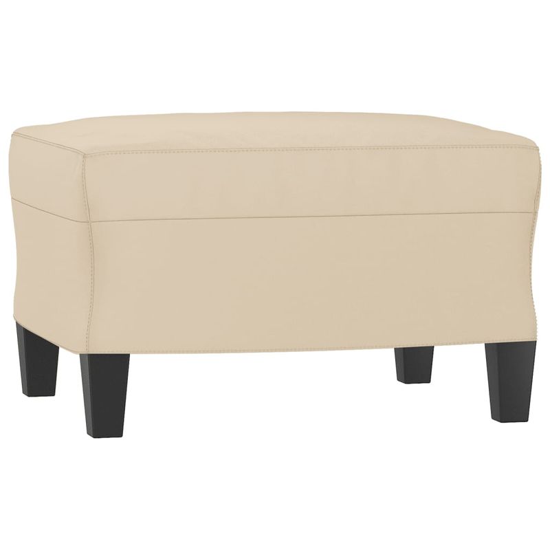 Casa si Gradina - Mobilier - Scaune si fotolii - Fotolii - Fotoliu canapea cu taburet, crem, 60 cm, microfibra - Infinity.ro