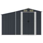 Casa si Gradina - Gradina si terasa - Casute de gradina - Sopron de gradina, antracit, 277x279x179 cm, otel galvanizat - Infinity.ro