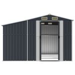 Casa si Gradina - Gradina si terasa - Casute de gradina - Sopron de gradina, antracit, 277x279x179 cm, otel galvanizat - Infinity.ro