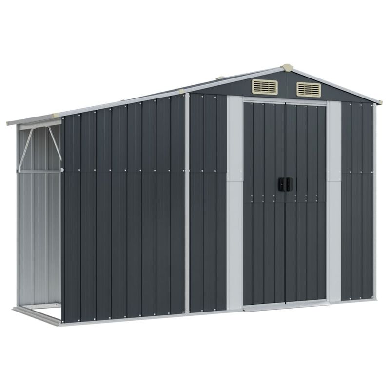 Casa si Gradina - Gradina si terasa - Casute de gradina - Sopron de gradina, antracit, 277x279x179 cm, otel galvanizat - Infinity.ro