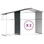 Casa si Gradina - Gradina si terasa - Casute de gradina - Sopron de gradina, antracit, 277x279x179 cm, otel galvanizat - Infinity.ro
