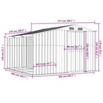 Casa si Gradina - Gradina si terasa - Casute de gradina - Sopron de gradina, antracit, 277x279x179 cm, otel galvanizat - Infinity.ro