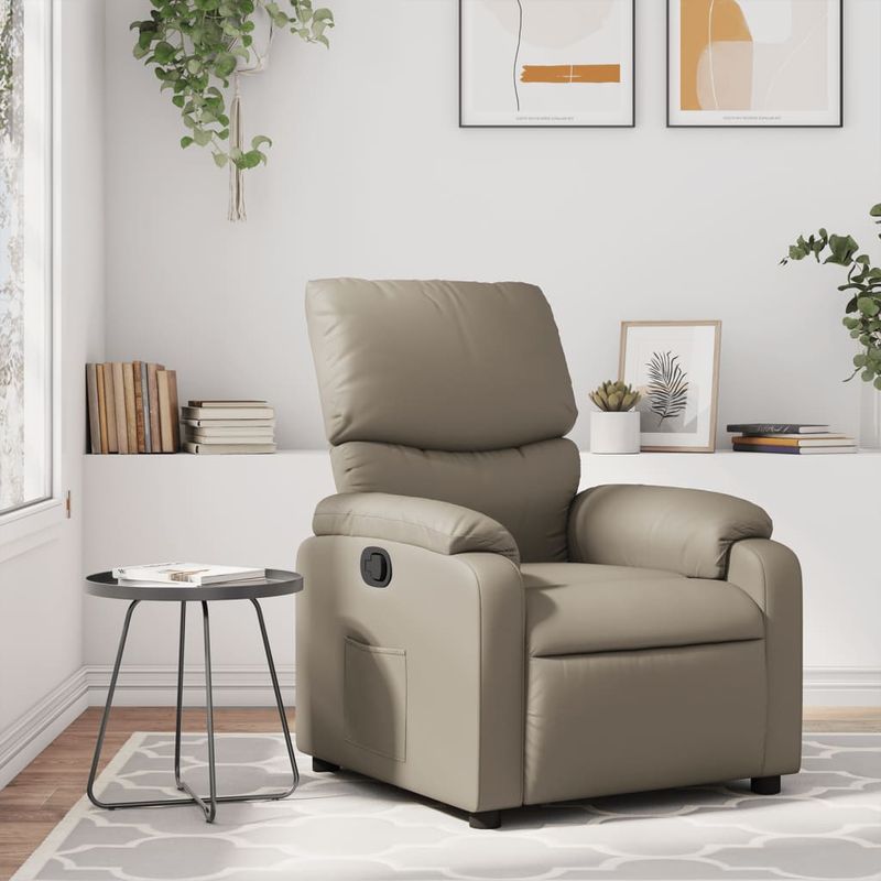 Casa si Gradina - Mobilier - Scaune si fotolii - Fotolii - Fotoliu rabatabil, cappuccino, piele ecologica - Infinity.ro
