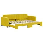 Casa si Gradina - Mobilier - Paturi si accesorii - Paturi - Pat de zi cu extensie, galben, 80x200 cm, catifea - Infinity.ro