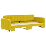 Casa si Gradina - Mobilier - Paturi si accesorii - Paturi - Pat de zi cu extensie, galben, 80x200 cm, catifea - Infinity.ro
