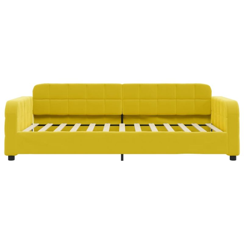 Casa si Gradina - Mobilier - Paturi si accesorii - Paturi - Pat de zi cu extensie, galben, 80x200 cm, catifea - Infinity.ro