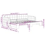Casa si Gradina - Mobilier - Paturi si accesorii - Paturi - Pat de zi cu extensie, galben, 80x200 cm, catifea - Infinity.ro
