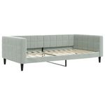 Casa si Gradina - Mobilier - Paturi si accesorii - Paturi - Pat de zi cu extensie si sertare gri deschis 100x200 cm catifea - Infinity.ro